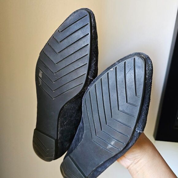 EUC ME TOO GENUINE LEATHER ANDI 7 PEWTER POINTY FLAT LOAFERS SIZE 8M WOMENS - Picture 14 of 16